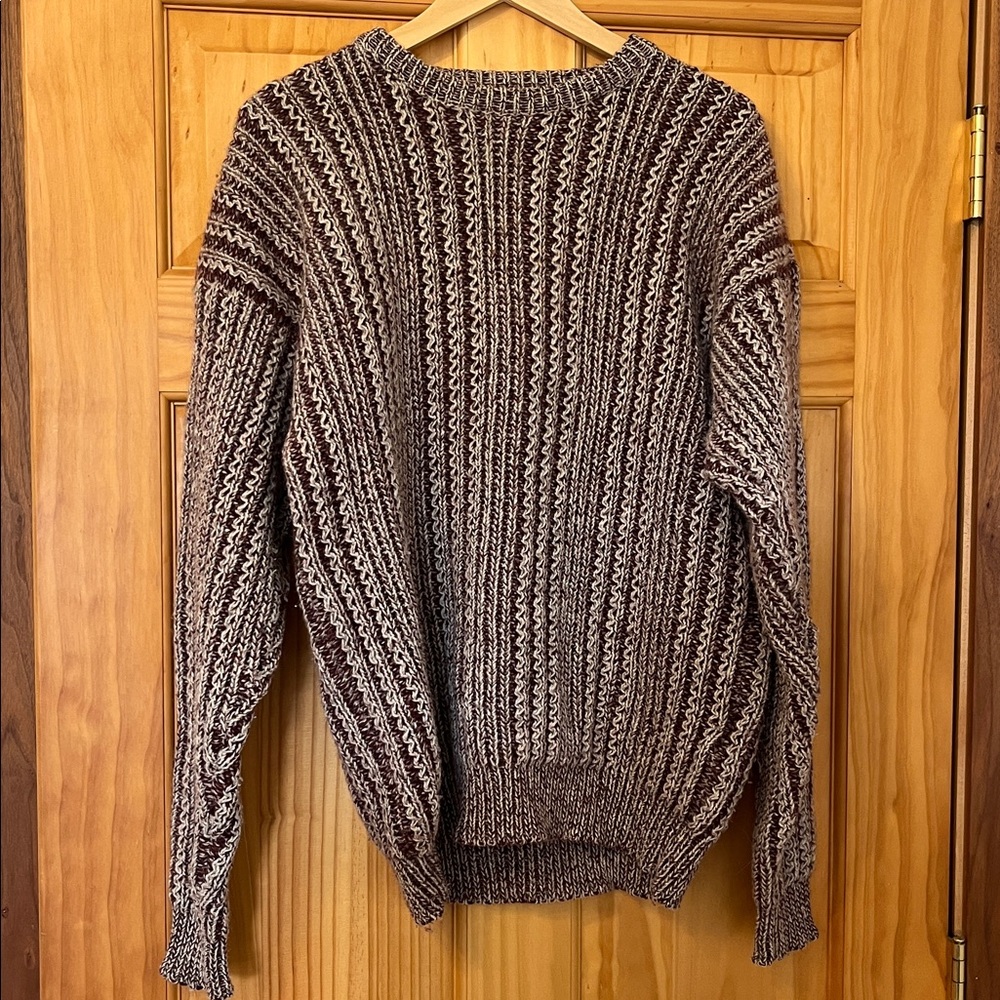 Woolrich Burgundy and White Knit Sweater